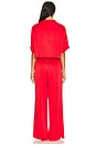 view 3 of 3 Washable Silk High Rise Pant Set in Pure Carmine in Carmine Red