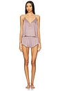 view 1 of 3 Washable Silk Button Front Knicker Set in Frosted Crocus & Swan White