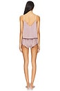 view 3 of 3 Washable Silk Button Front Knicker Set in Frosted Crocus & Swan White