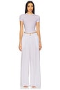 view 5 of 6 Organic Pima Wide Leg Pant in Sincere White
