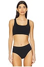 view 1 of 4 Scooped Bralette in Immersed Black