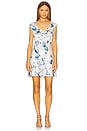 view 1 of 4 Washable Silk Cap Sleeve Mini Dress in Whispered Bloom Large