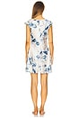view 4 of 4 Washable Silk Cap Sleeve Mini Dress in Whispered Bloom Large