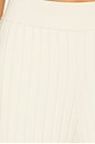 view 5 of 5 Cozy Cotton Silk Ribbed Button Up in Calm Tan & Sincere White