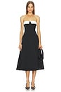view 1 of 3 Natalie Midi Dress in Black & Ivory