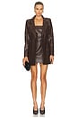 view 2 of 4 Virginie Faux Croc Blazer Dress in Brown