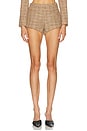 view 1 of 6 Daphne Tweed Hot Short in Brown Multi