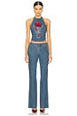 view 7 of 8 Samantha Lace Up Jeans in Indigo