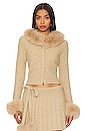 view 1 of 5 Nili Faux Fur Sweater in Tan