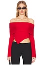 view 1 of 5 СВИТЕР TAZ OFF THE SHOULDER in Red