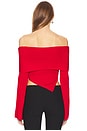 view 4 of 5 СВИТЕР TAZ OFF THE SHOULDER in Red