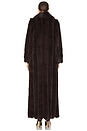 view 3 of 3 MANTEAU LUCIANA FAUX FUR MAXI in Chocolate