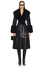 view 1 of 4 Juliette Faux Leather Coat in Black