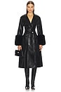 view 4 of 4 Juliette Faux Leather Coat in Black