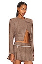 view 2 of 5 Catalina Cropped Jacket in Brown Plaid