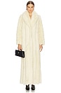 view 2 of 4 Luciana Faux Fur Maxi Coat in Cream