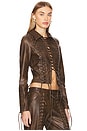 view 2 of 4 CHAQUETA AMANTILLA FAUX LEATHER in Brown