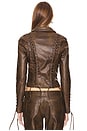 view 3 of 4 Amantilla Faux Leather Jacket in Brown