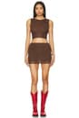 view 4 of 5 Sandia Rosette Skirt in Brown