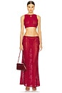 view 5 of 6 Laura Maxi Skirt in Deep Red