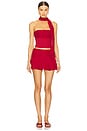 view 5 of 6 Monica Mini Skirt in Red