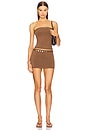 view 5 of 6 Clemente Mini Skirt in Brown