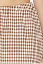 view 6 of 6 Ann Gingham Mini Skort in Brown & White