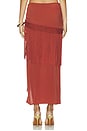 view 4 of 6 Saman Wrap Maxi Skirt in Terracotta
