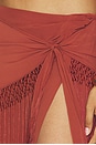 view 6 of 6 Saman Wrap Maxi Skirt in Terracotta