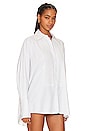 view 2 of 4 Almudena Oversized Button Up Shirt in Ivory