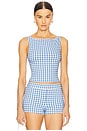 view 1 of 5 Betty Top in Blue & White