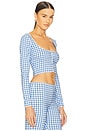 view 2 of 5 Belinda Top in Blue & White