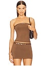 view 1 of 5 Clemente Tube Top in Brown