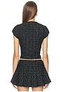 view 3 of 5 Danica Tweed Top in Black Multi