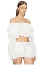 view 2 of 4 Iliana Ruffle Top in White