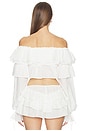 view 3 of 4 Iliana Ruffle Top in White