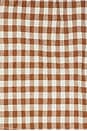 view 5 of 5 Ann Gingham Top in Brown & White