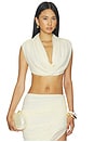 view 1 of 4 Hailey Draped Top in Tahitian Vanilla