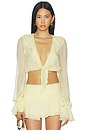 view 1 of 5 Antonea Tie Top in Tahitian Vanilla