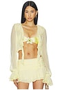 view 2 of 5 Antonea Tie Top in Tahitian Vanilla