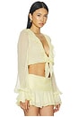 view 3 of 5 Antonea Tie Top in Tahitian Vanilla