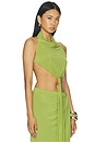 view 2 of 4 Lauren Tie Top in Moss Green