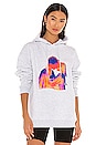 view 1 of 4 SWEAT À CAPUCHE FREE LOVE in Grey
