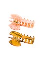 view 2 of 2 CONJUNTO DE PIRANHAS in Tan & Pink