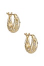 view 1 of 3 Adeline Mini Dome Hoops in Gold