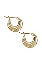view 2 of 3 Adeline Mini Dome Hoops in Gold