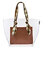 view 1 of 4 Lydia Tote in Clear, Brown & Apricot