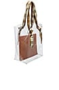 view 3 of 4 Lydia Tote in Clear, Brown & Apricot
