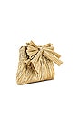 view 3 of 5 Rayne Pleated Bow Clutch in Gold