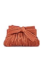 view 1 of 5 Rochelle Clutch in Terracotta Shantung